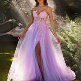Nathalia Off Shoulder Corset Gown - Lavender