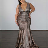 Ryley Stretch Shimmer Gown - Copper