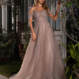 Eloise Embroidered Gown - Blush