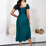 Masie Midi Dress - Forest Green