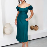 Masie Midi Dress - Forest Green