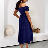 Masie Midi Dress - Navy