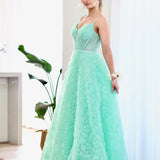 Elodie Floral Gown - Mint