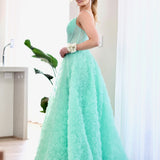 Elodie Floral Gown - Mint