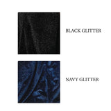 Lana Glittery Velvet Gown - Black Glitter