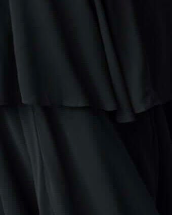 Bella Layered Maxi Dress Black Fabric