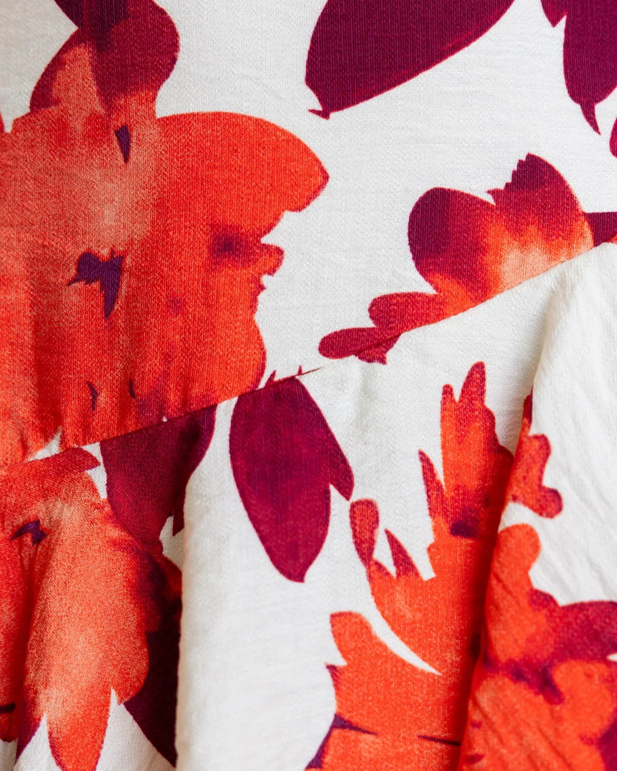 Bella Layered Dress Orange Print Swatch