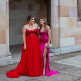 Theodora Embellished Corset Gown - Fuchsia