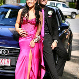 Theodora Embellished Corset Gown - Fuchsia
