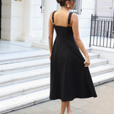 Danielle Midi Corset Dress Black Back