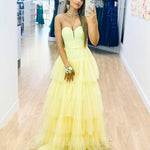 Daphne Tier Gown - Lemon