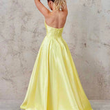 Paola Strapless Gown - Lemon