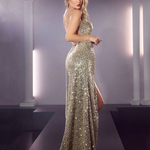 Thalia Sequin Gown - Gold