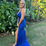 Marley Glitter Gown - Cobalt