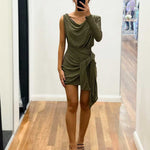 Merlow Glitter Mini Dress - Gold
