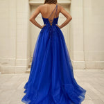 nerise royal ball gown one shoulder formal dress back