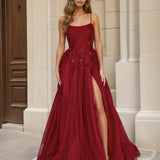 Patrice ball gown tulle corset wine