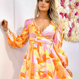 Rhea Mini Dress - White Print