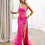 Riley Corset Lace Gown - Fuchsia