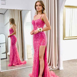 Riley Corset Lace Gown - Fuchsia