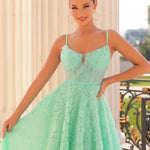 Elodie Floral Gown - Mint