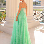 Elodie Floral Gown - Mint
