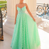 Elodie Floral Gown - Mint