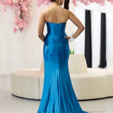 Tess Strapless Corset Gown - Teal