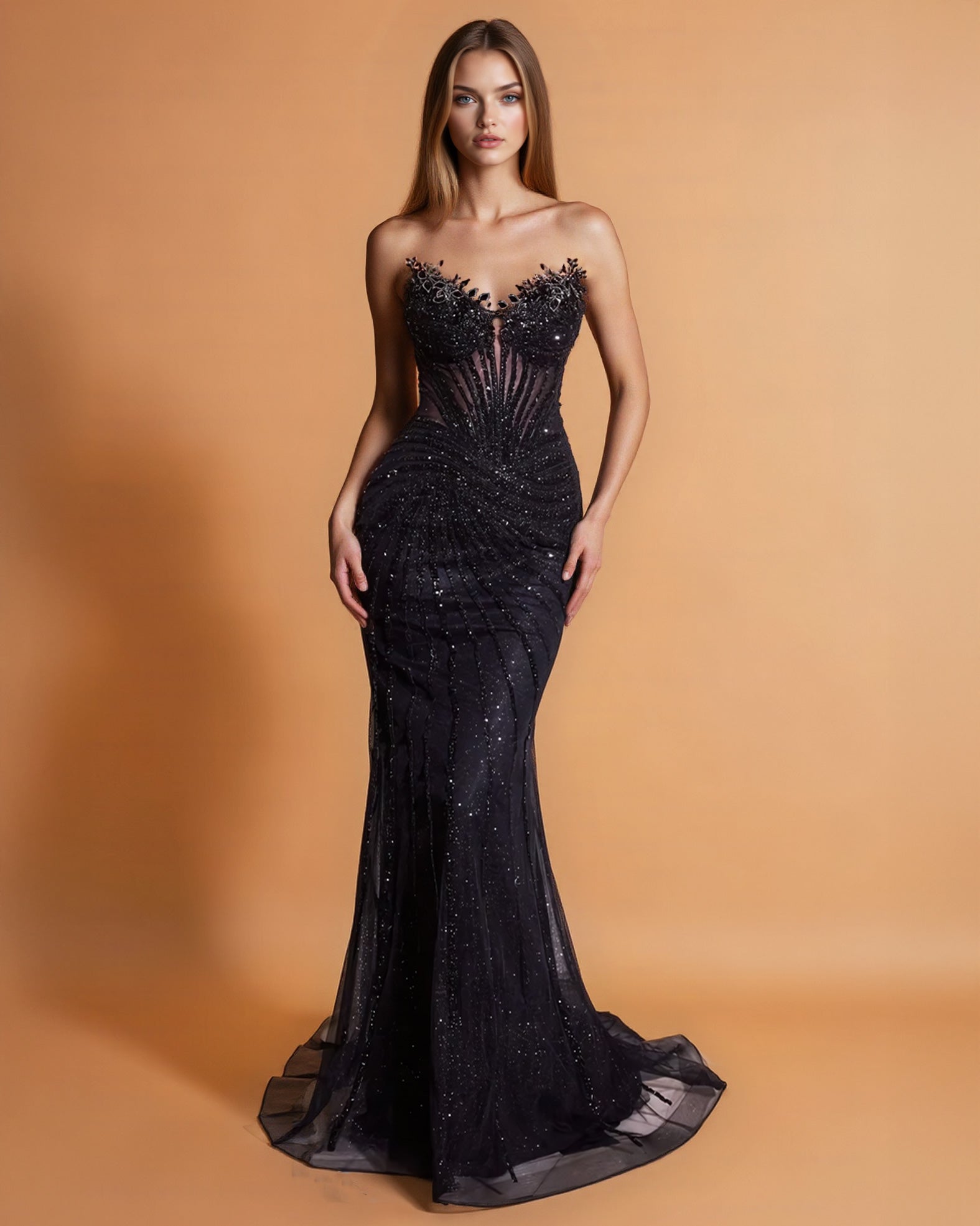 Valentina Beaded Corset Gown