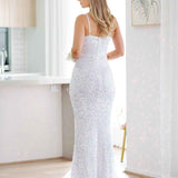 Alyssa Sequin Gown - White