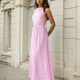 Calliope Maxi Dress Pink Front
