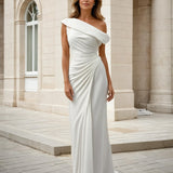 Catarina Asymmetric Maxi Dress - White