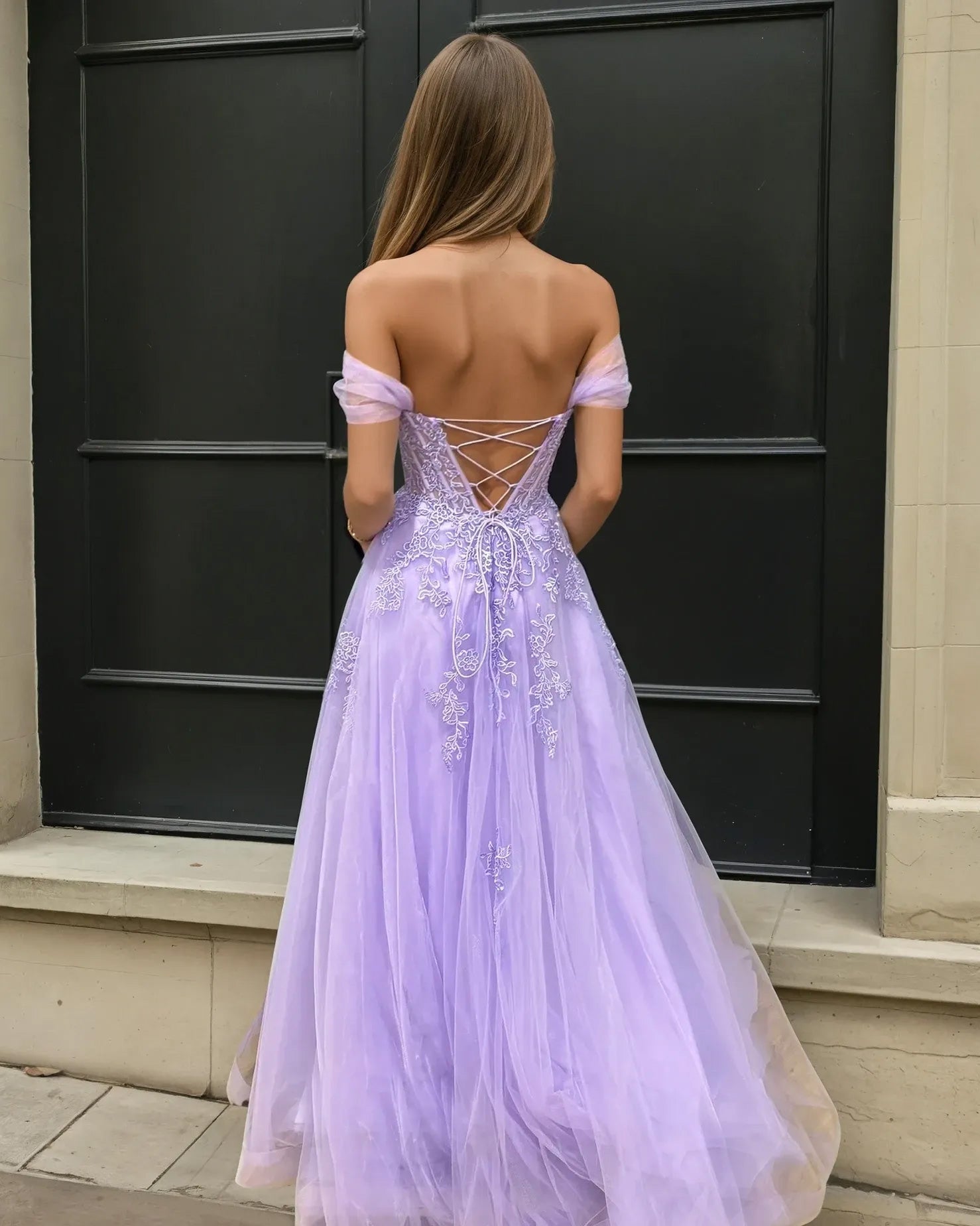 liliane lilac front tulle ball gown