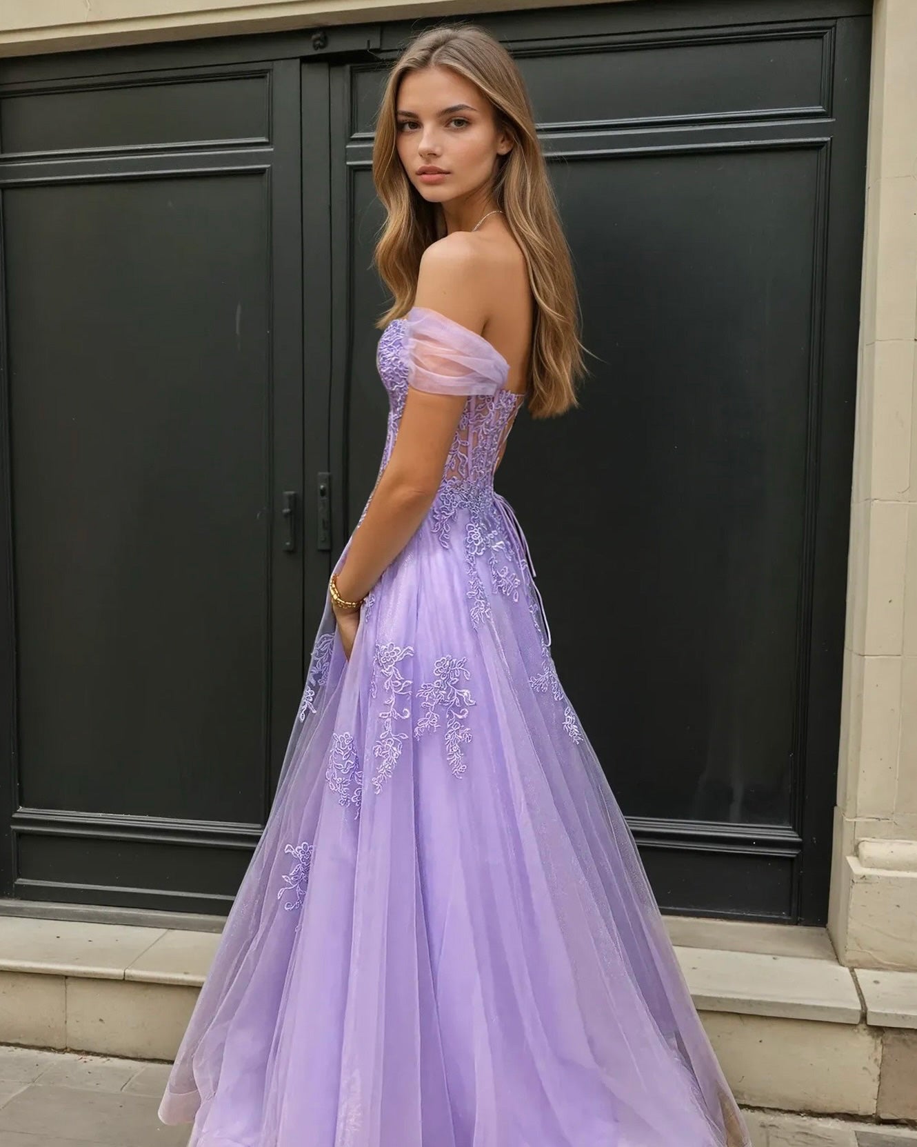 liliane lilac front tulle ball gown