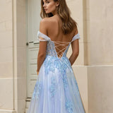 liliane paleblue back tulle ball gown