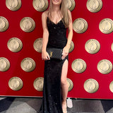 Neveda Sequin Gown - Black
