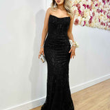 Nora Beaded Gown - Black