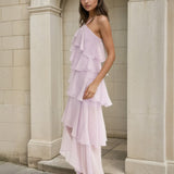 Ophelia Ruffle Maxi Dress Lilac Side