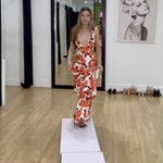 Bella Maxi Dress Orange Print Video