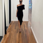 Merlow Glitter Midi Dress - Black