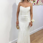 Nora Beaded Gown - Vintage White
