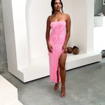 Letitia Ruffle Maxi Dress - Pink