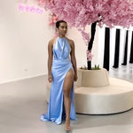 Corine Satin Formal Gown - Pale Blue Video