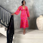 Isadora Maxi Dress - Pink Print
