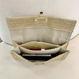 Serena Rafia Clutch - Beige