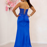 Theodora Embellished Corset Gown - Royal Blue