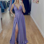 Ava Glitter Gown - Violet