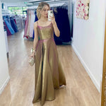 Apollo Metallic Gown - Gold