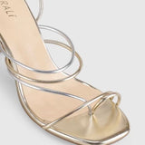 Killer Strappy Heels - Champagne Metallic