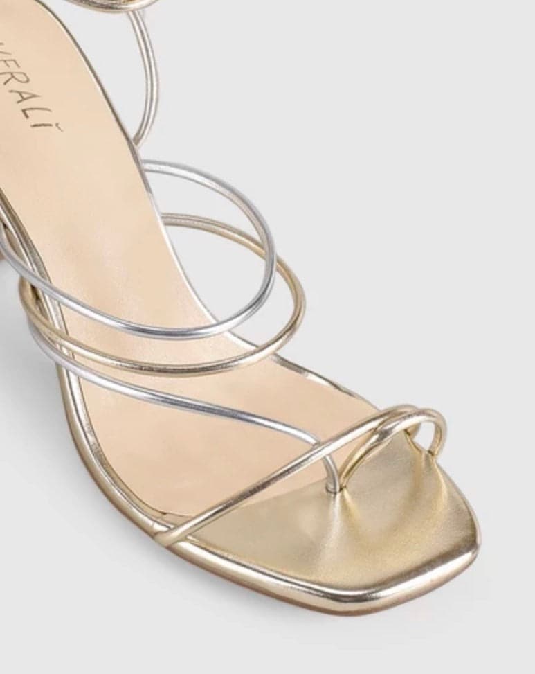Killer Strappy Heels - Champagne Metallic